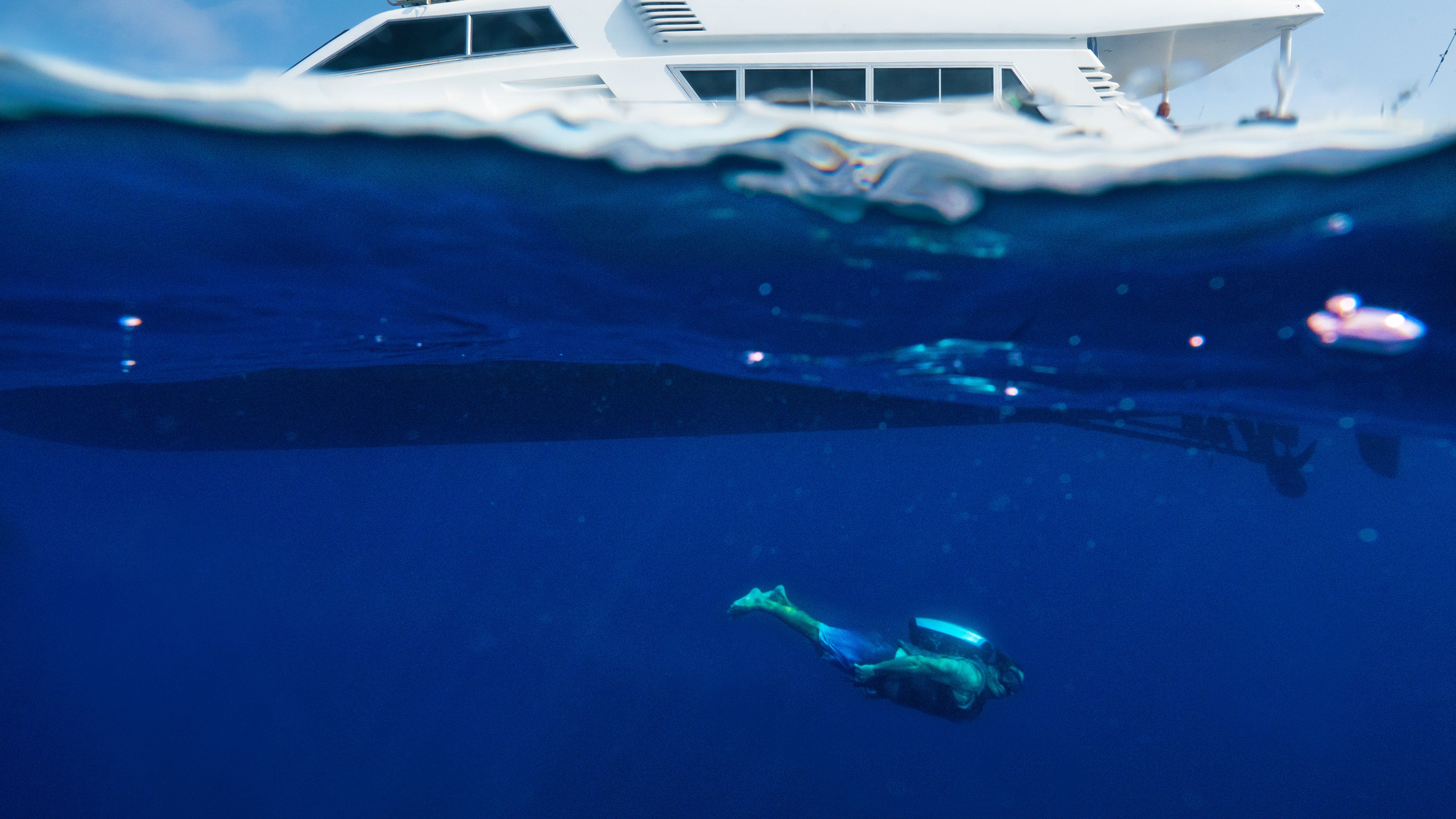 CudaJet flying under water Superyacht