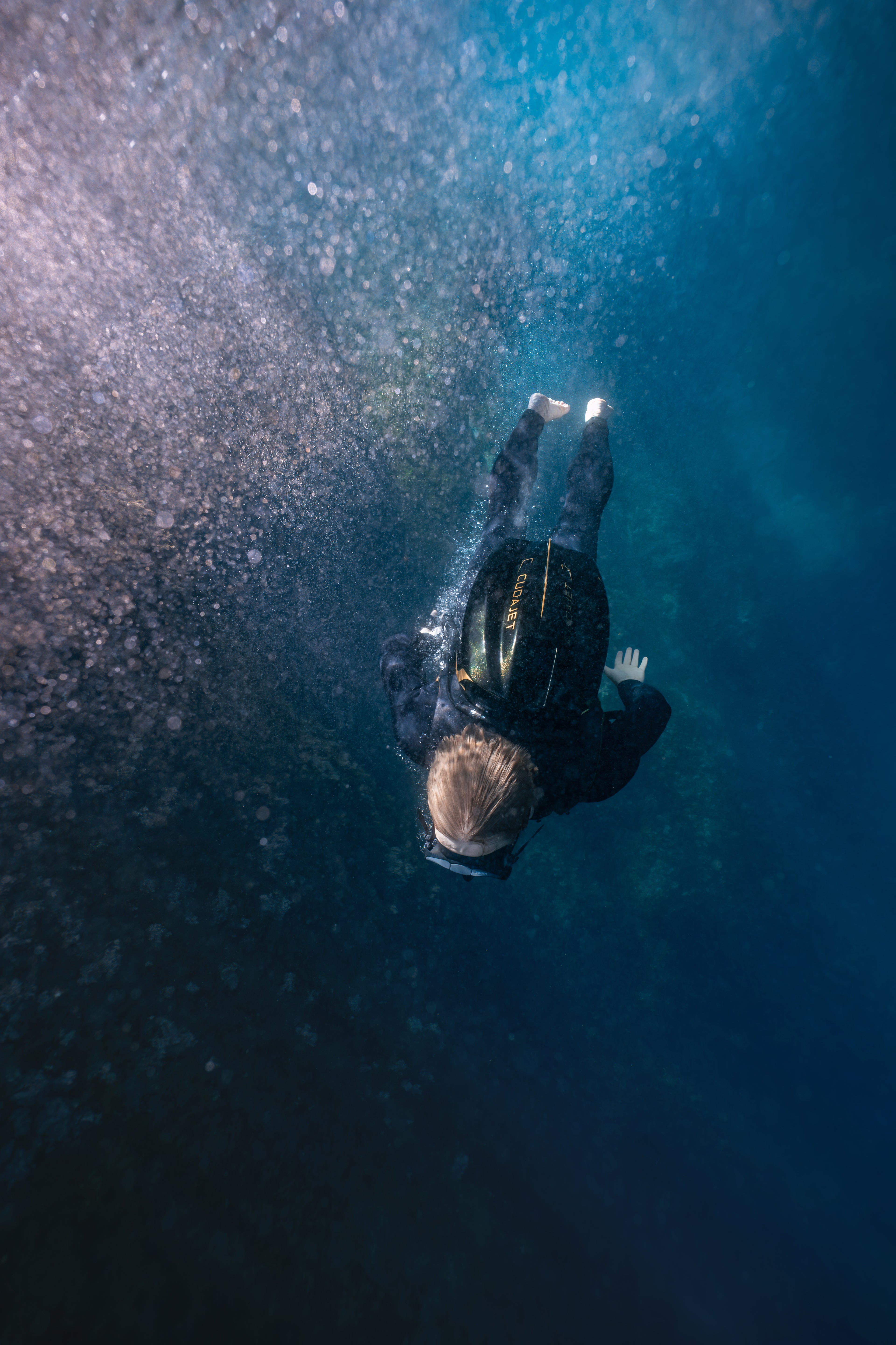 Founder's Jetpack flying through water